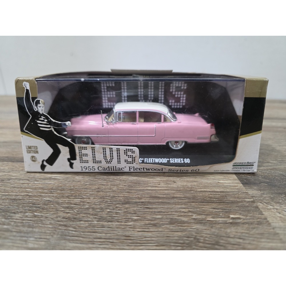 1955 CADILLAC FLEETWOOD SERIES 60 PINK "ELVIS PRESLEY" 1/43 BY GREENLIGHT 86491